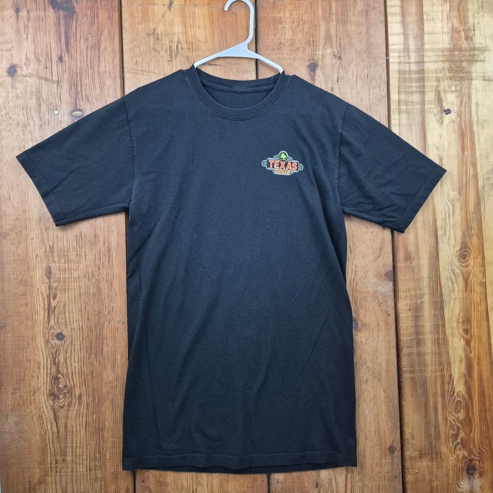 Texas Roadhouse I Love My Job Black Graphic T-Shirt Men's Small Short Sleeve